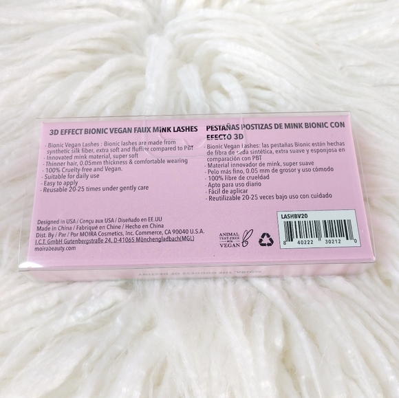 Moira Cosmetics 3D Effect Bionic Vegan Faux Mink Lashes #20 Getaway - Picture 3 of 6